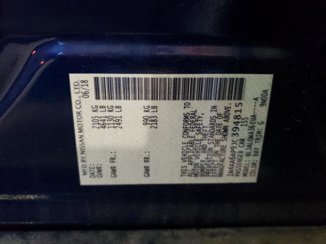 1N4AA6AP9JC394815 Nissan Maxima 3.5s