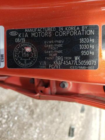 KNAF45A77L5059073 | 2020 KIA FORTE GT