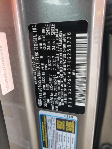 2017 KIA SORENTO LX - 5XYPG4A37HG258726