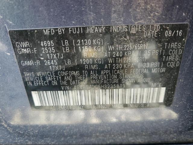 4S4BSADC5H3235819 Subaru Outback 2.5i Premium