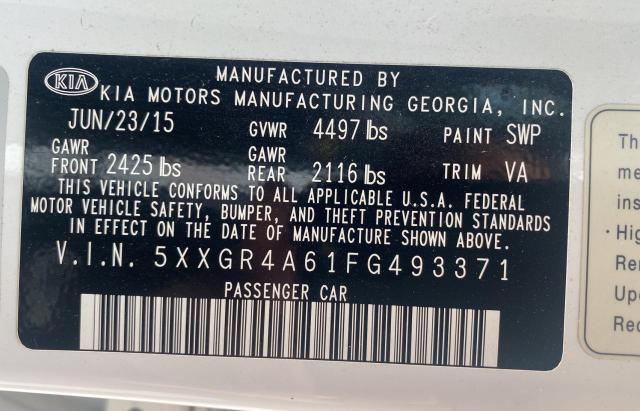 5XXGR4A61FG493371 KIA OPTIMA SX