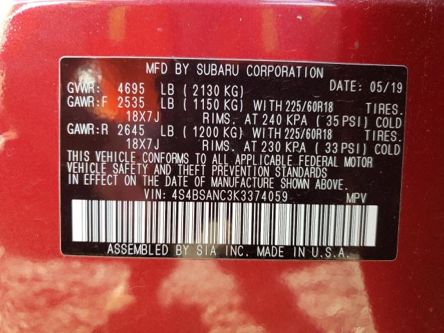 4S4BSANC3K3374059 Subaru Outback 2.5i Limited