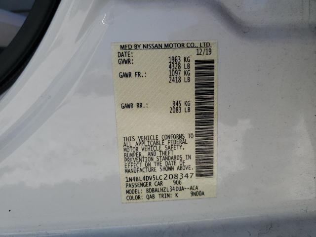 1N4BL4DV5LC208347 Nissan ALTIMA SV