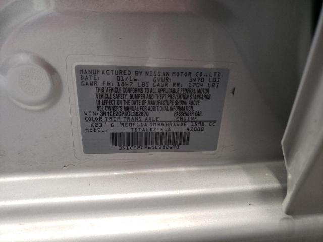 3N1CE2CP8GL382670 Nissan Versa Note S