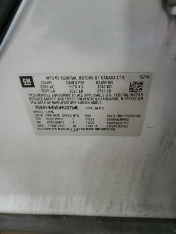 2GKFLWEK9F6237346 GMC Terrain Sle