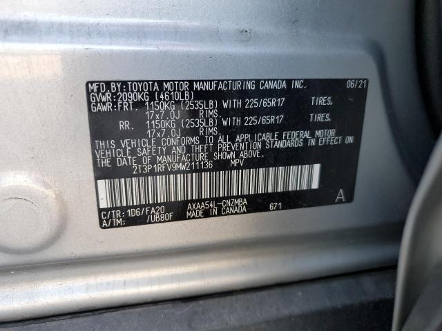 2021 TOYOTA RAV4 XLE - 2T3P1RFV9MW211136