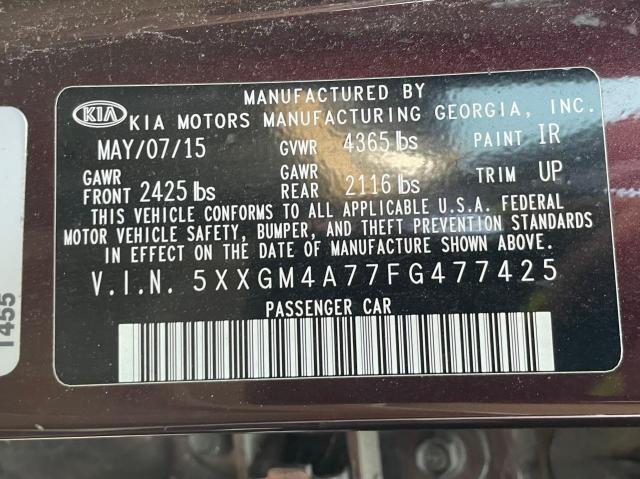 5XXGM4A77FG477425 KIA Optima Lx