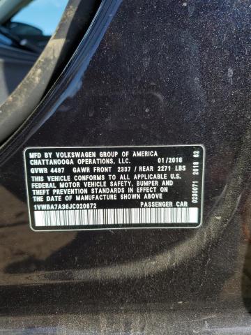 2018 VOLKSWAGEN PASSAT SE - 1VWBA7A36JC020872