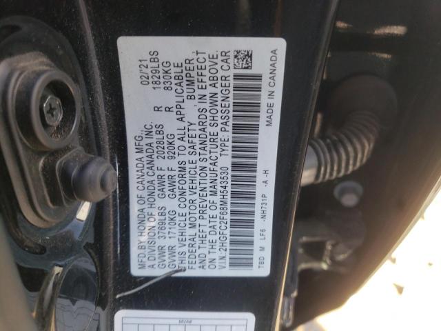 2HGFC2F68MH543530 Honda Civic Lx