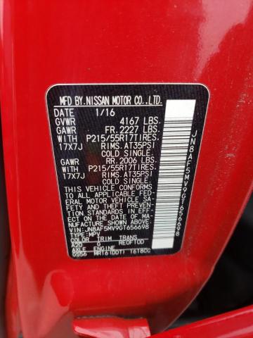 2016 NISSAN JUKE S - JN8AF5MV9GT656698