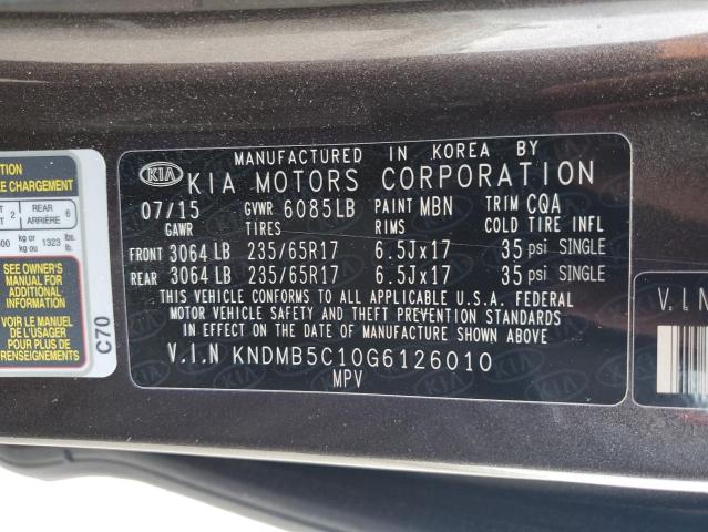 KNDMB5C10G6126010 KIA SEDONA LX