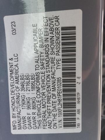 19XFL2H81PE010285 Honda Civic Sport