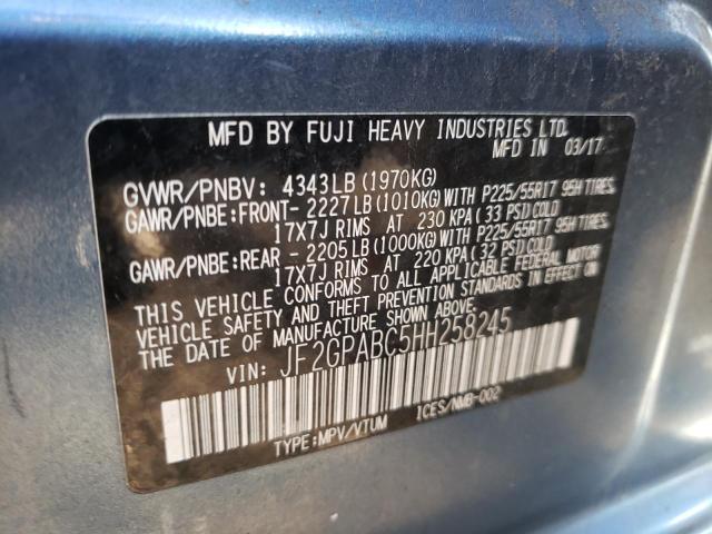 JF2GPABC5HH258245 Subaru Crosstrek Premium