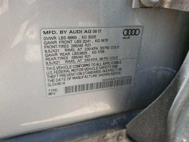 WA1VAAF70JD010254 2018 AUDI Q7, photo no. 12