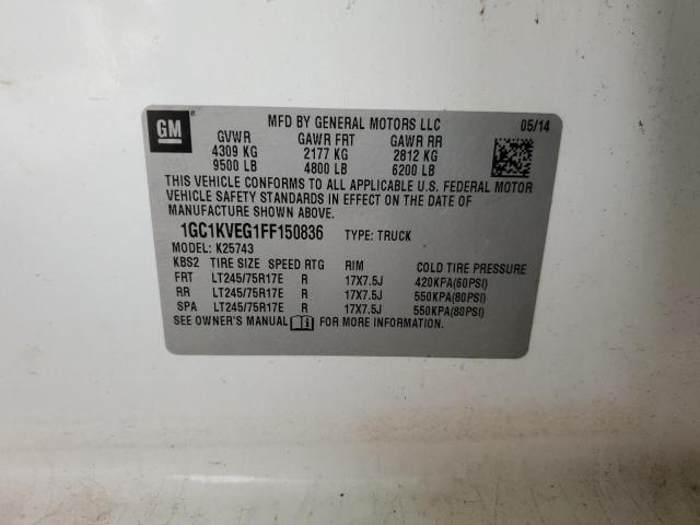 1GC1KVEG1FF150836 Chevrolet Silverado K2500 Heavy Duty Lt
