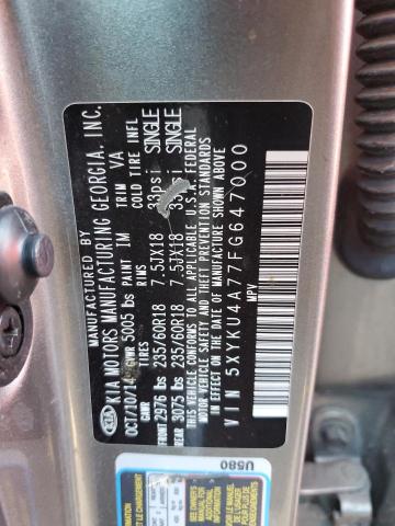5XYKU4A77FG647000 KIA SORENTO EX