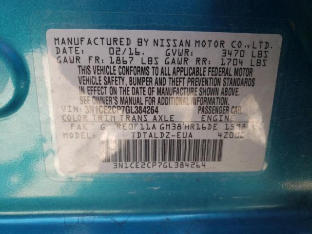 3N1CE2CP7GL384264 Nissan Versa Note S