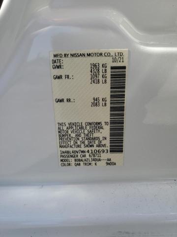 1N4BL4DV7MN410693 Nissan ALTIMA SV