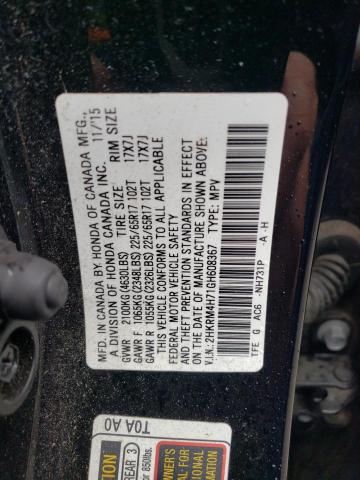 2016 HONDA CVR 2HKRM4H71GH608367
