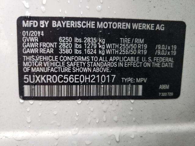 VIN 5UXKR0C56E0H21017 2014 BMW X5, Xdrive35I no.12