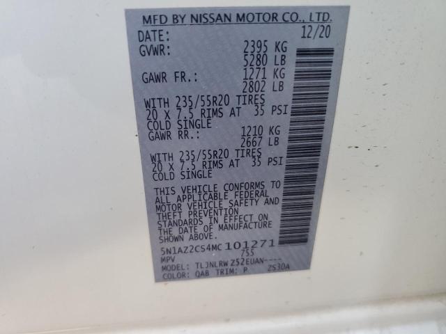 5N1AZ2CS4MC101271 Nissan MURANO SL