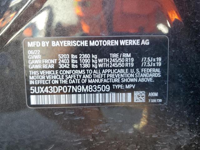 5UX43DP07N9M83509 2022 BMW X3, photo no. 13