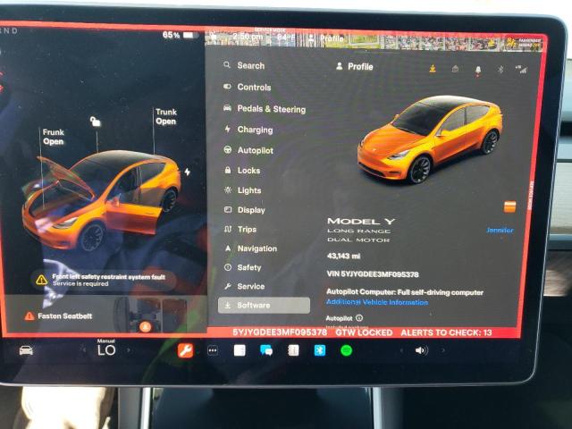 5YJYGDEE3MF095378 Tesla Model Y