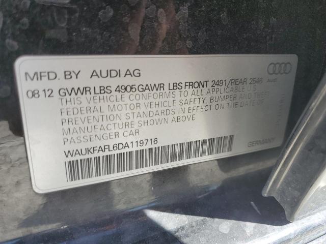 VIN WAUKFAFL6DA119716 2013 Audi A4, Prestige no.12