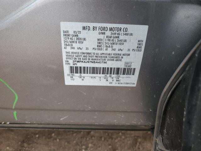 2FMPK4J97NBA43796 Ford EDGE SEL