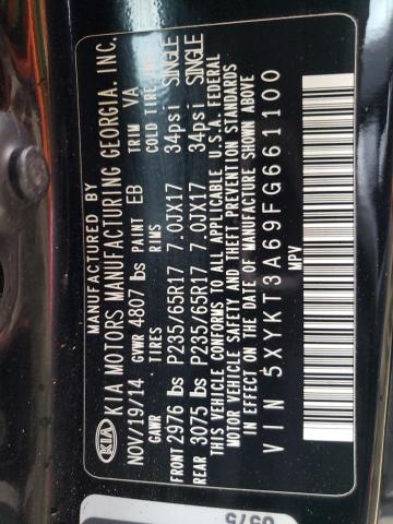 5XYKT3A69FG661100 KIA SORENTO LX