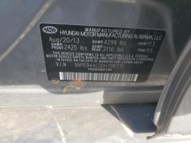 5NPEB4AC0DH798735 | 2013 Hyundai sonata gls