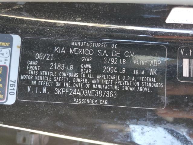 3KPF24AD3ME387363 Kia Forte FE 10