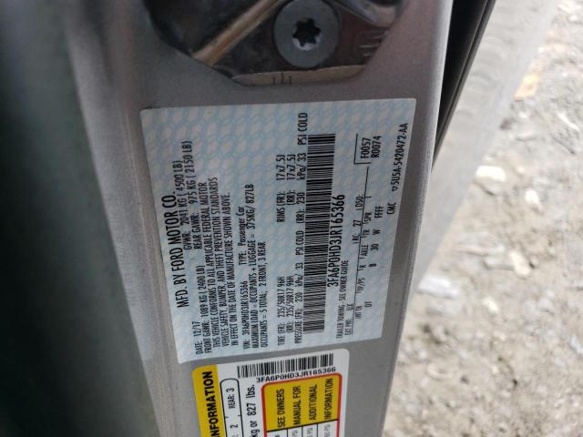 3FA6P0HD3JR165366 Ford FUSION SE