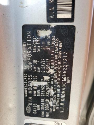 2017 KIA SEDONA L - KNDMA5C16H6227217