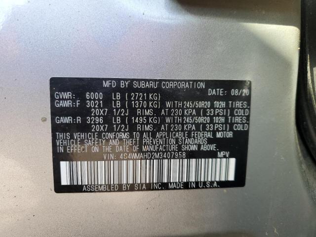 4S4WMAHD2M3407958 Subaru Ascent Premium