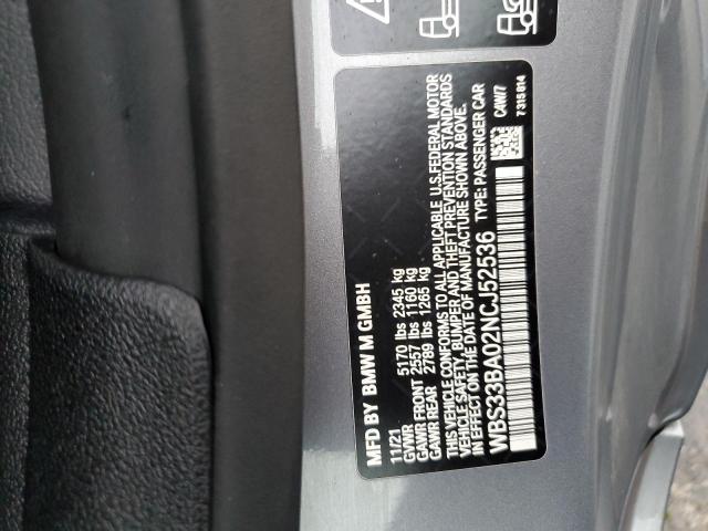 2022 BMW M4 COMPETI - WBS33BA02NCJ52536