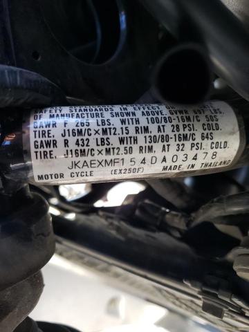 2004 KAWASAKI EX250 F - JKAEXMF154DA03478