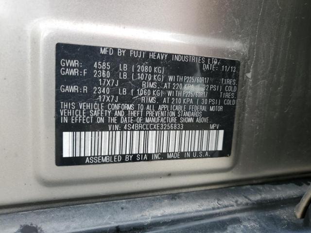 4S4BRCLCXE3256833 Subaru Outback 2.5i Limited