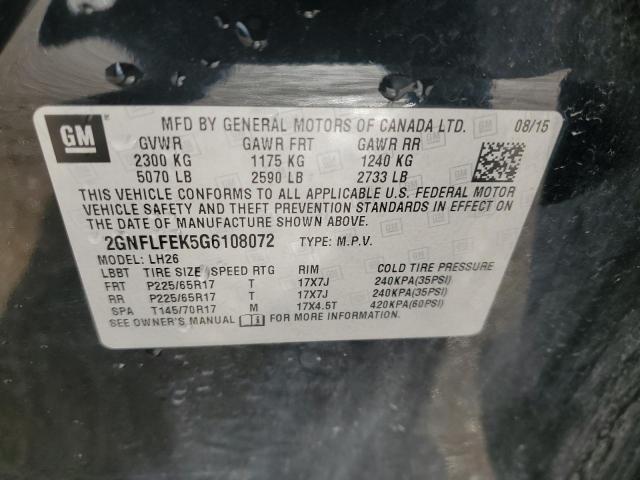2016 CHEVROLET EQUINOX LT - 2GNFLFEK5G6108072