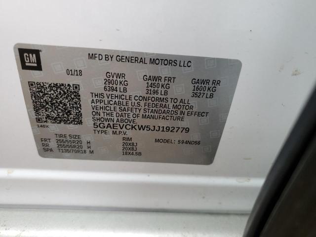 2018 BUICK ENCLAVE AV - 5GAEVCKW5JJ192779