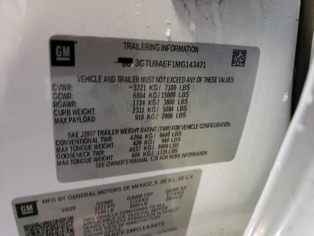 3GTU9AEF1MG143471 GMC Sierra K1500