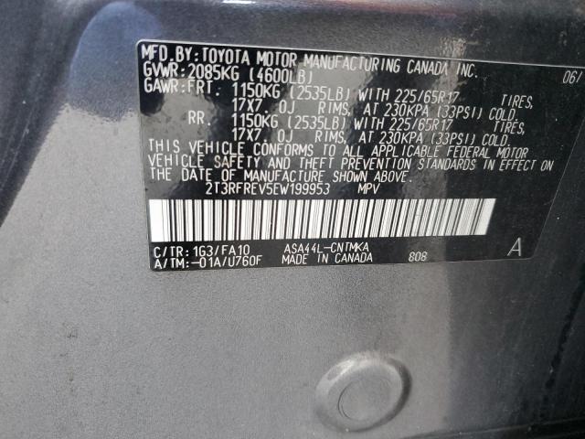 2T3RFREV5EW199953 Toyota Rav4 Xle