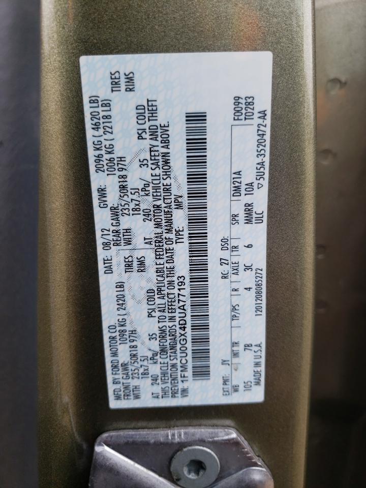 1FMCU0GX4DUA77193 2013 Ford Escape Se