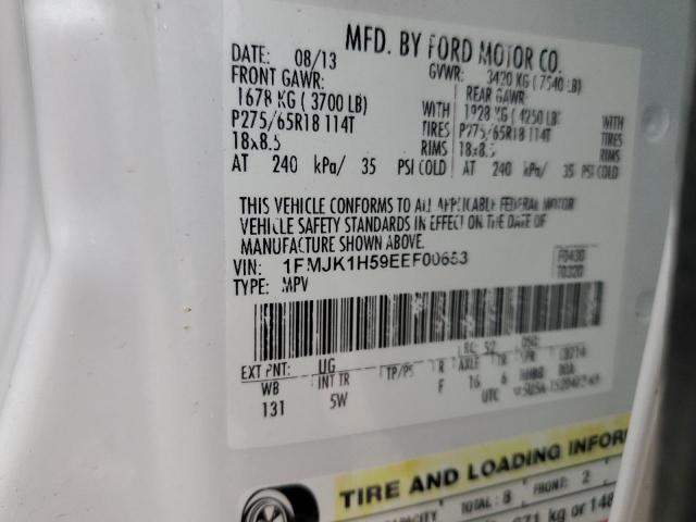 1FMJK1H59EEF00653 Ford Expedition El Xlt