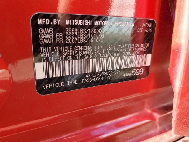 JA32U2FU6GU002324 Mitsubishi LANCER ES