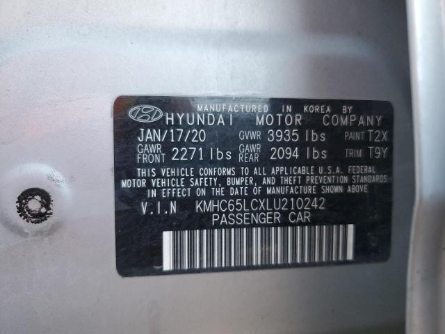 2020 HYUNDAI IONIQ BLUE - KMHC65LCXLU210242