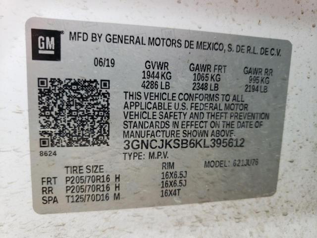 3GNCJKSB6KL395612 Chevrolet Trax LS 10