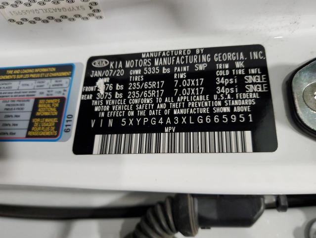 5XYPG4A3XLG665951 KIA SORENTO L