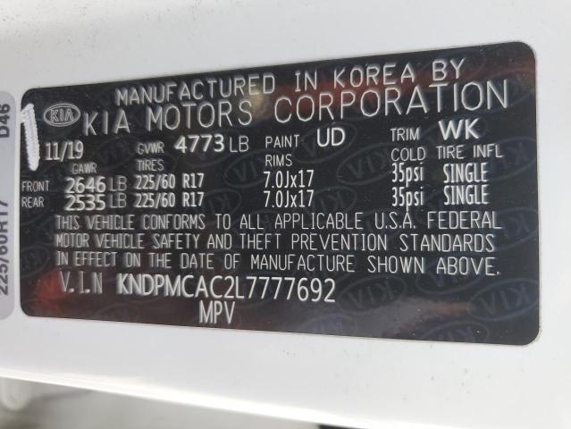 KNDPMCAC2L7777692 KIA Sportage Lx