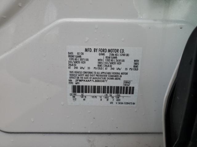 VIN 2FMPK4AP7LBB03877 2020 FORD EDGE no.14